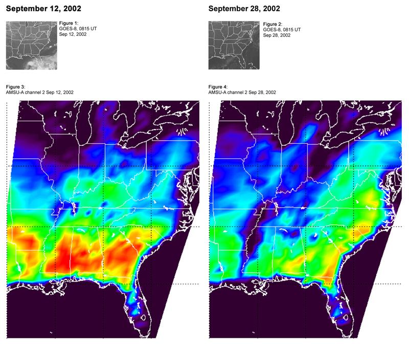 Flooding Resulting From Hurricane Isidore: Comparing data from Sept 12 and 28, 2002